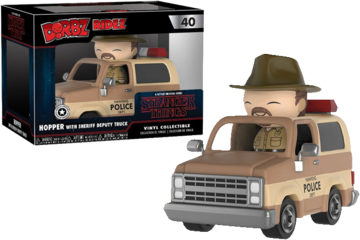 Funko Dorbz Ridez Netflix Stranger Things Hopper Sheriff Deputy Truck #40