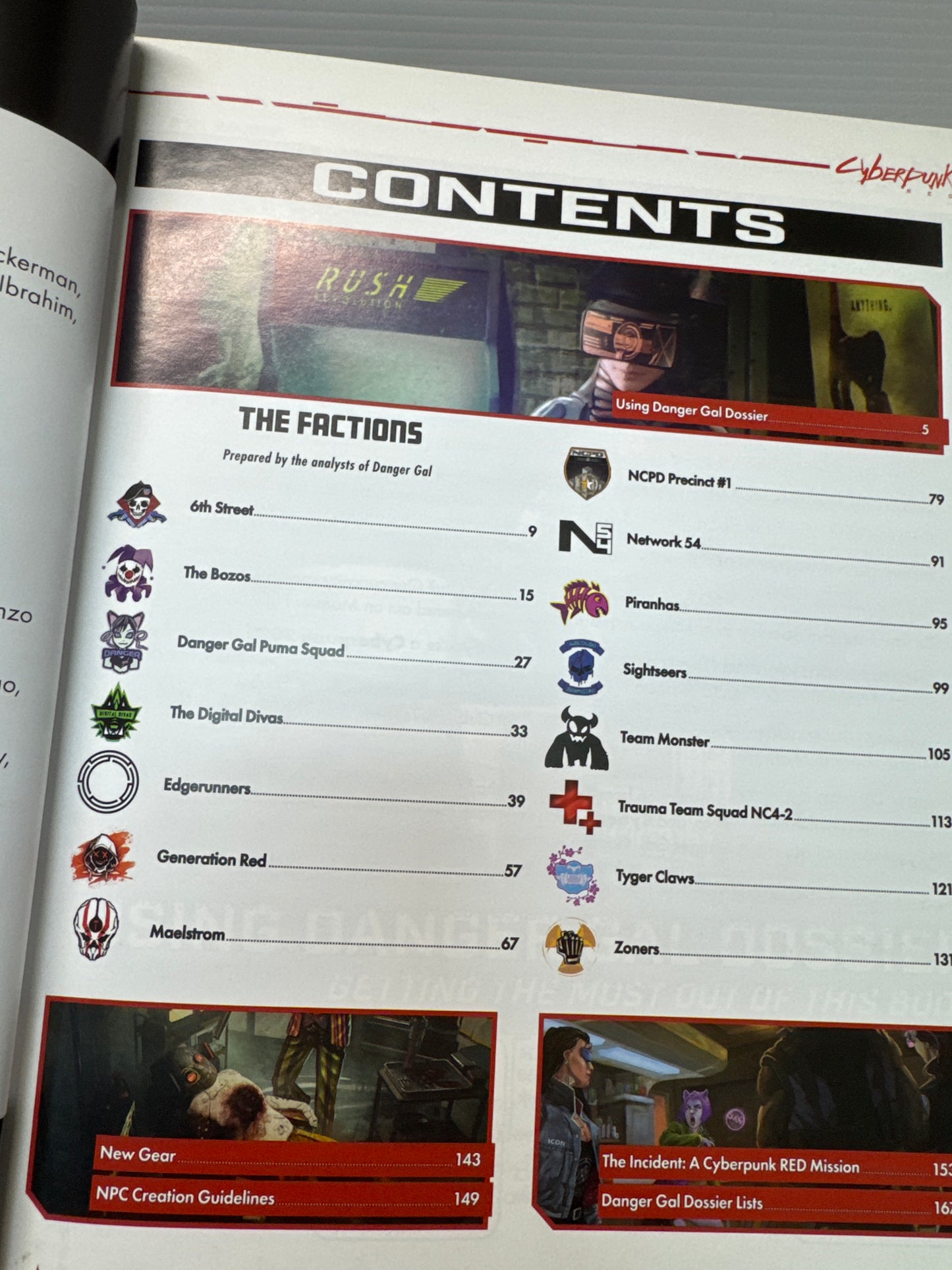 Cyberpunk Red RPG Danger Gal Dossier Faction & NPC Guide Used