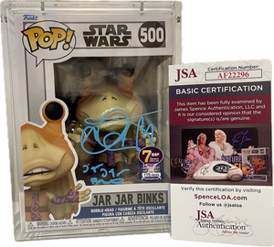 Pop 7BAP Signature Series Star Wars Jar Jar Binks #500 Signed By Ahmed Best with JSA Certification