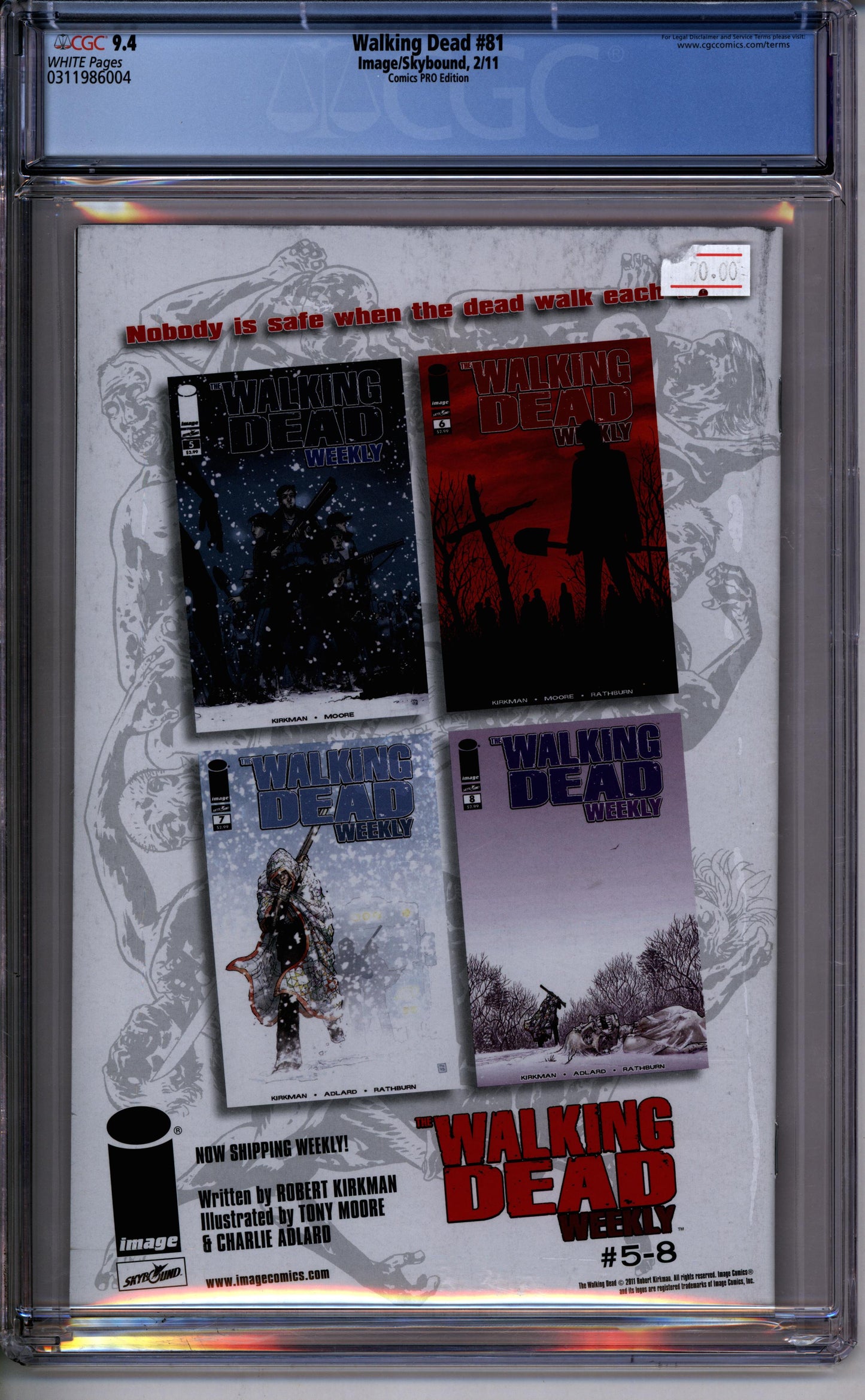 Walking Dead #81 CGC 9.4 Comics PRO Edition