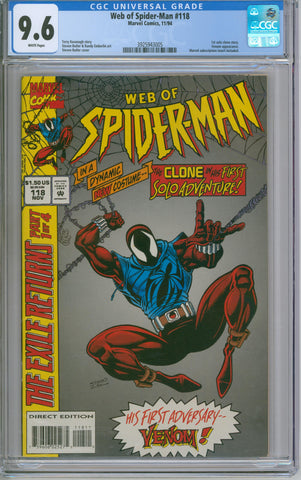 Web Of Spider-Man #118 CGC 9.6 1st Solo Clone Story