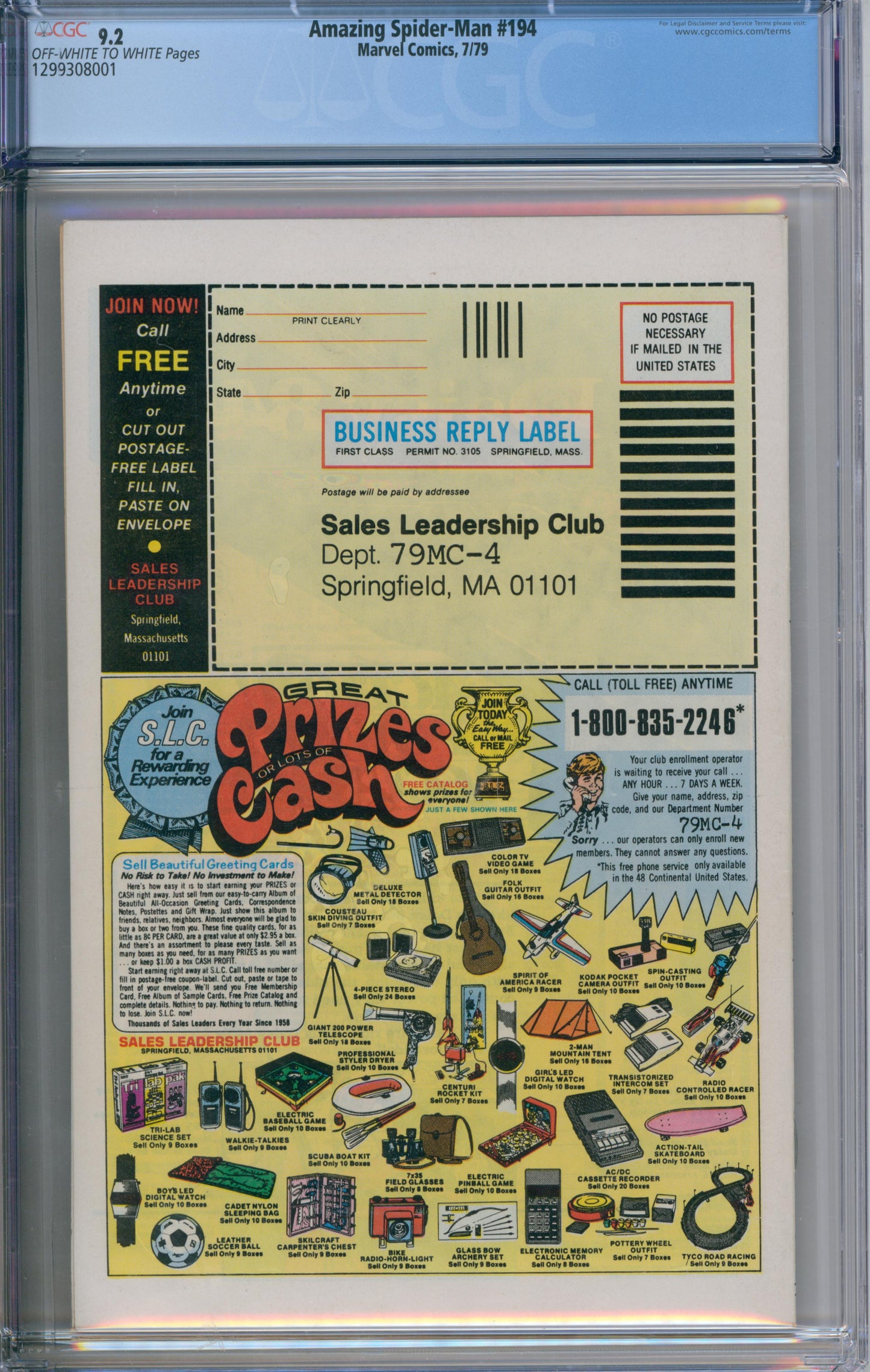 The Amazing Spider-Man #194 CGC 9.2 1st Appearance The Black Cat