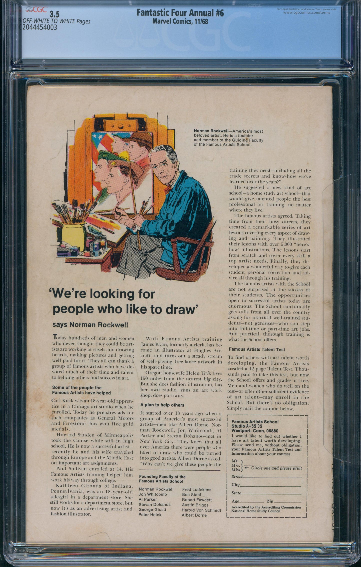 Fantastic Four Annual #6 CGC 3.5 - 1st appearance of Annihilus