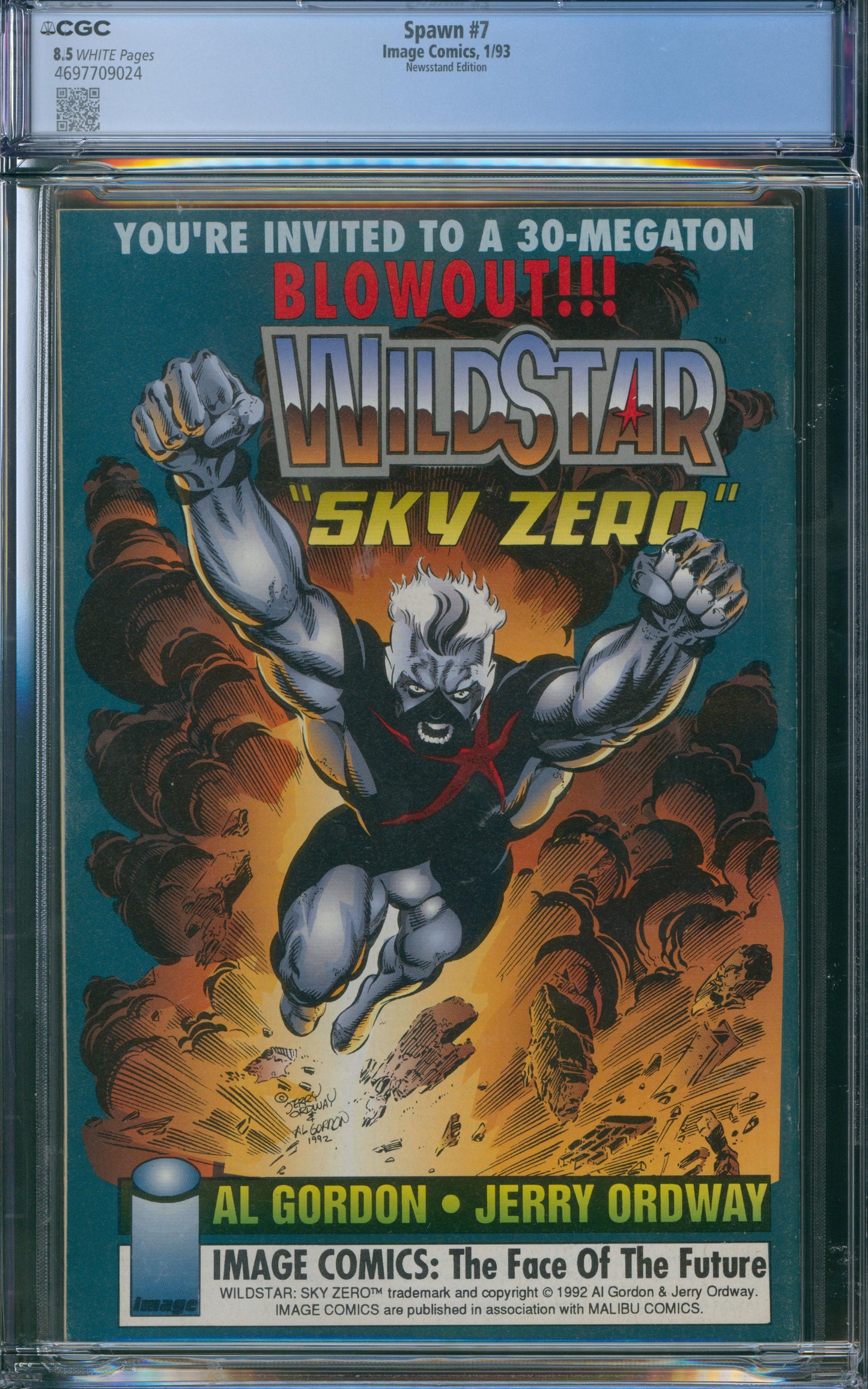 Spawn #7 CGC 8.5 Newsstand Edition - 1st Published Artwork by Randy Queen
