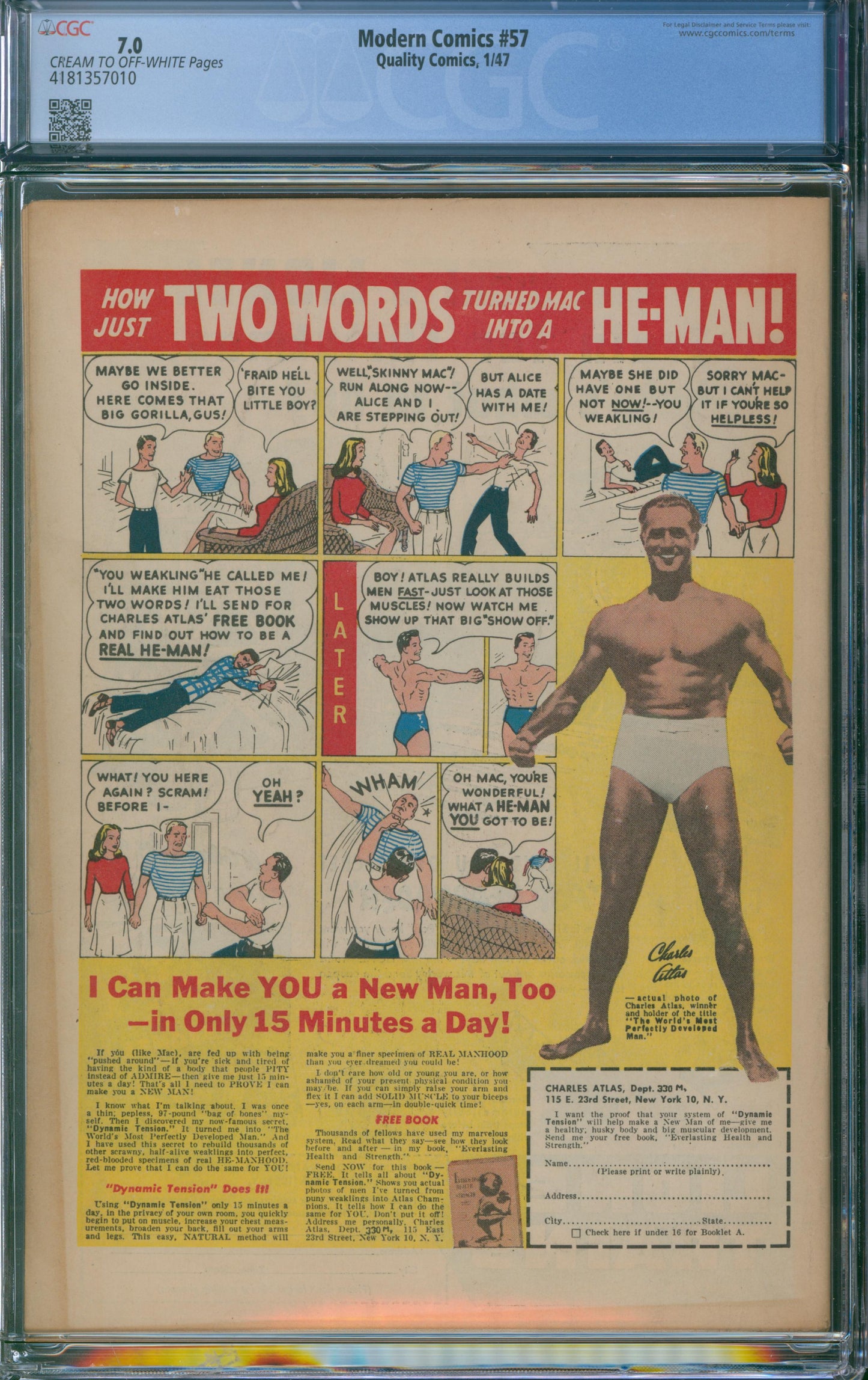 Modern Comics #57 CGC 7.0 - 1947