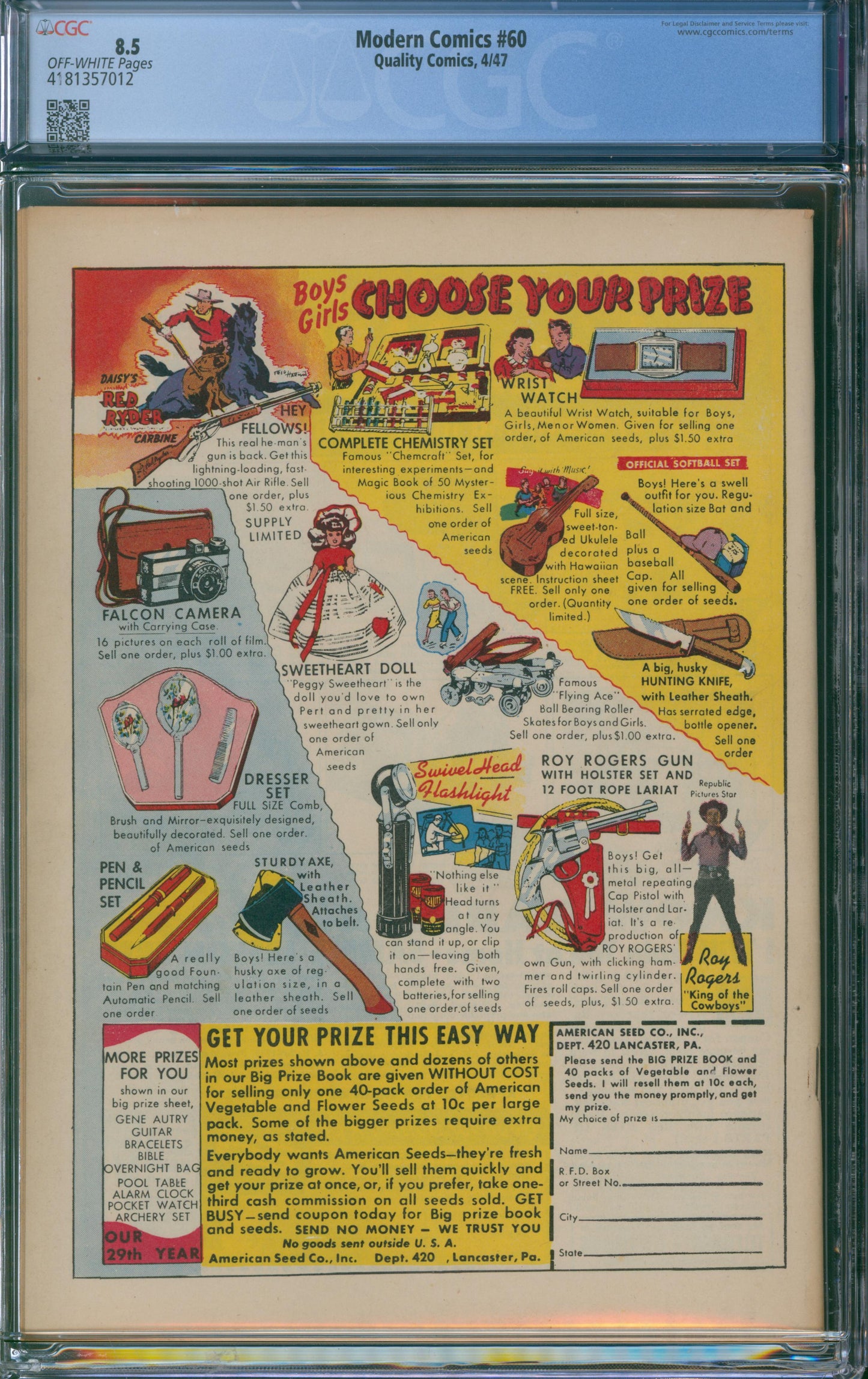 Modern Comics #60 CGC 8.5 - 1947