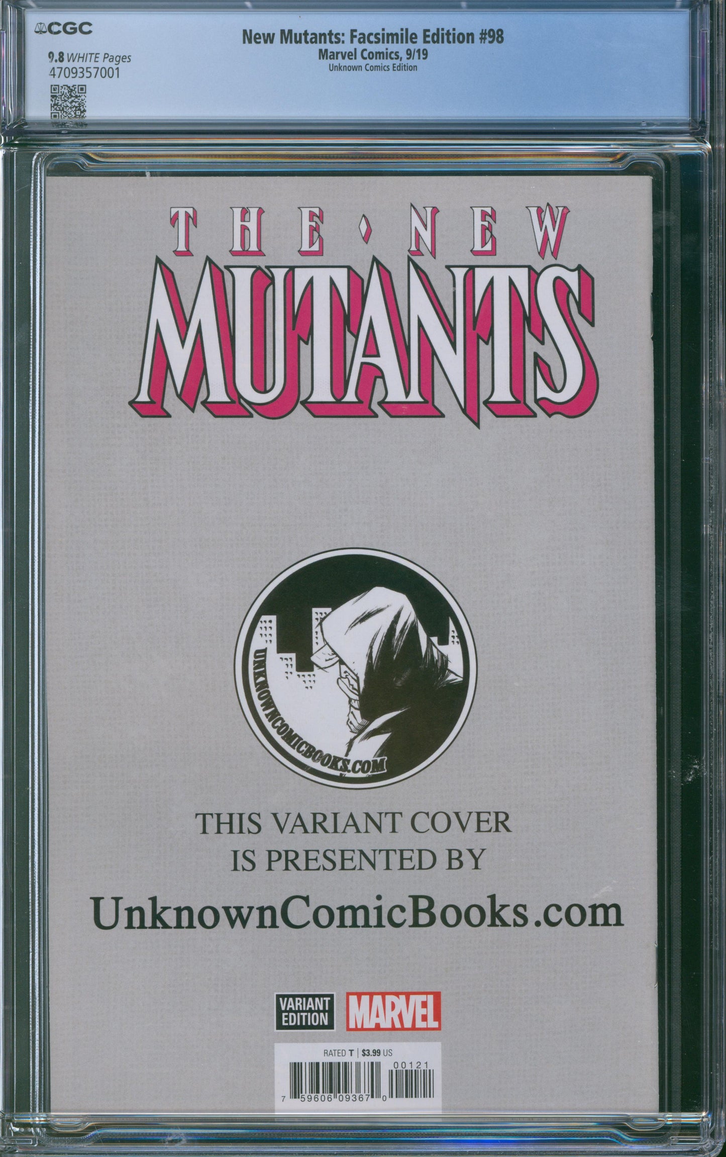 New Mutants: Facsimile Edition #98 CGC 9.8 - Unknown Comics Edition