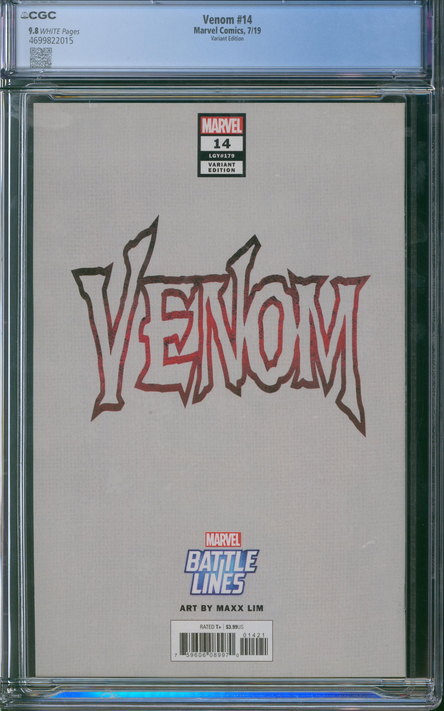 Venom #14 CGC 9.8 - Battle Lines Variant Cover Virgin Cover