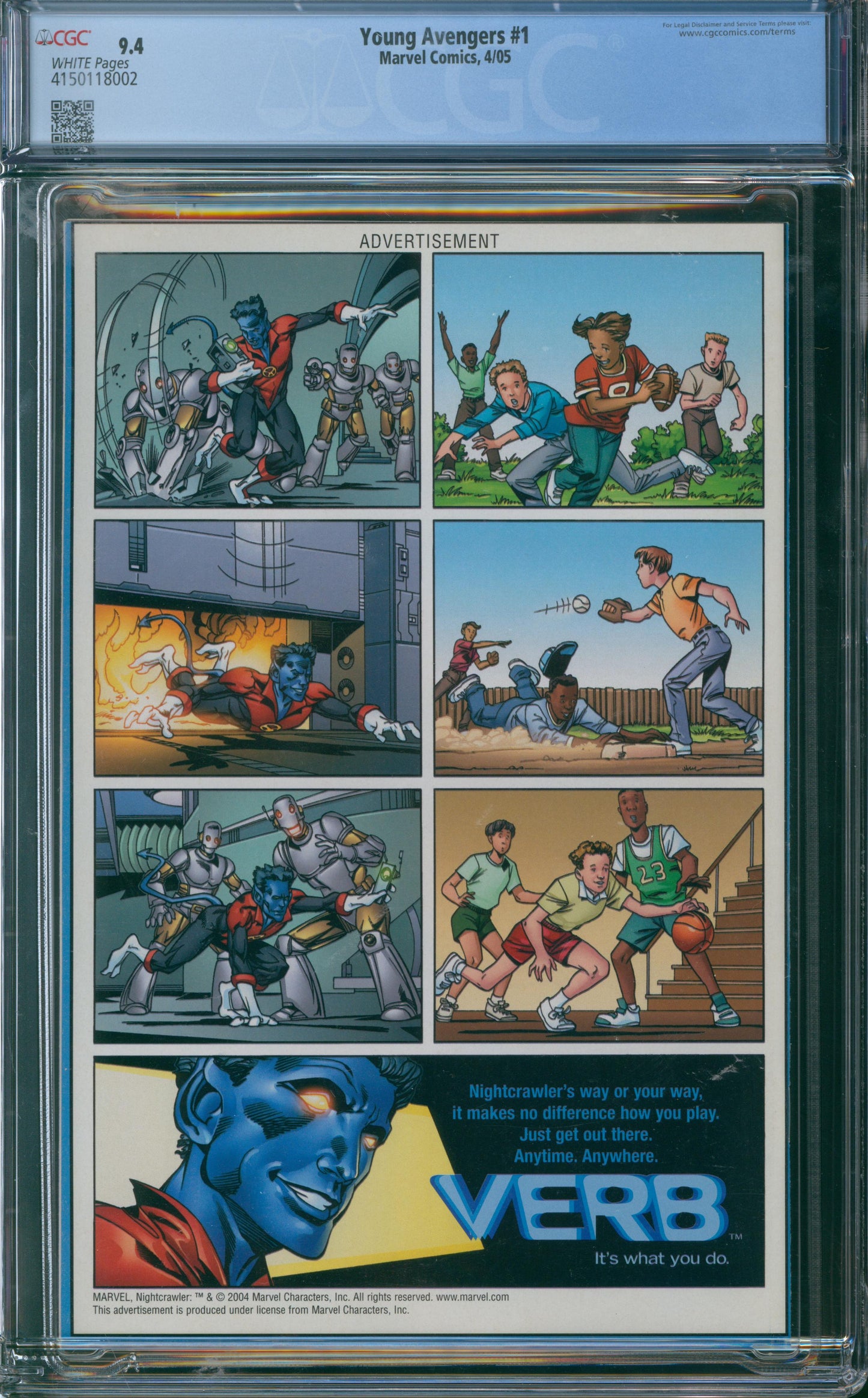 Young Avengers #1 CGC 9.4 - 1st Appearance Of the Young Avengers - 2005