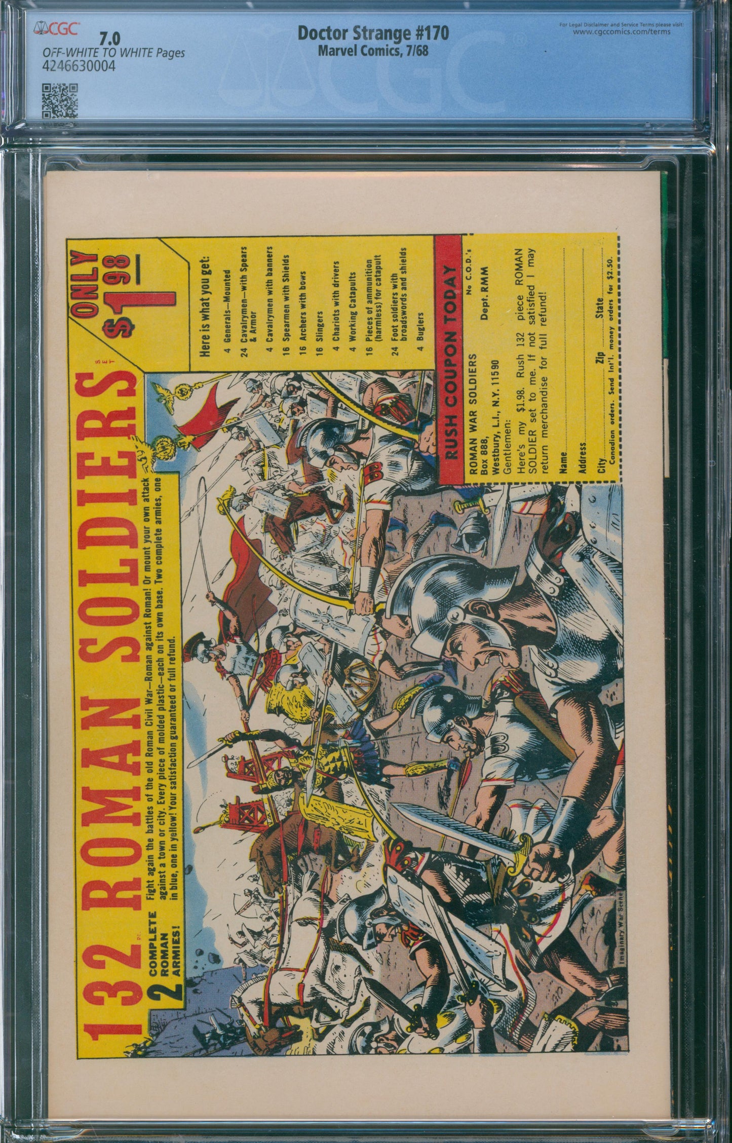 Doctor Strange #170 CGC 7.0 - Nightmare Appearance - 1968