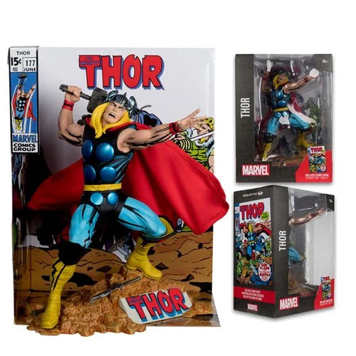 Marvel Thor - The Mighty Thor #177 1:6 Posed Figure With Scene & Comic - NSIB