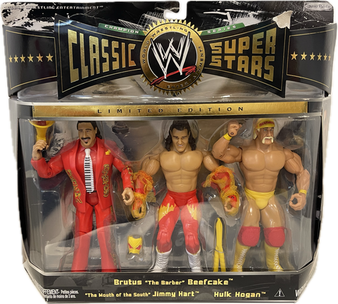 Classic WWE Superstars Champion Series LE Hogan, Beefcake, & Hart 3-Pack