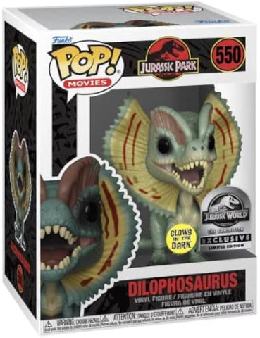 Pop Movies Jurassic Park Dilophosaurus 550 Glows In Dark