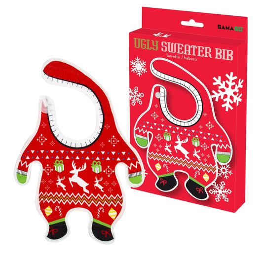 Ugly Xmas Sweater Baby Bib