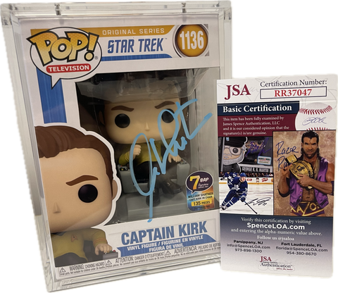 Pop 7BAP Signature Star Trek TOS Captain Kirk 1136 Signed by William Shatner with JSA Certification