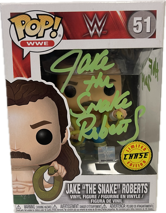Funko Pop! WWE Jake "The Snake" Roberts #51 Chase Signed By Roberts