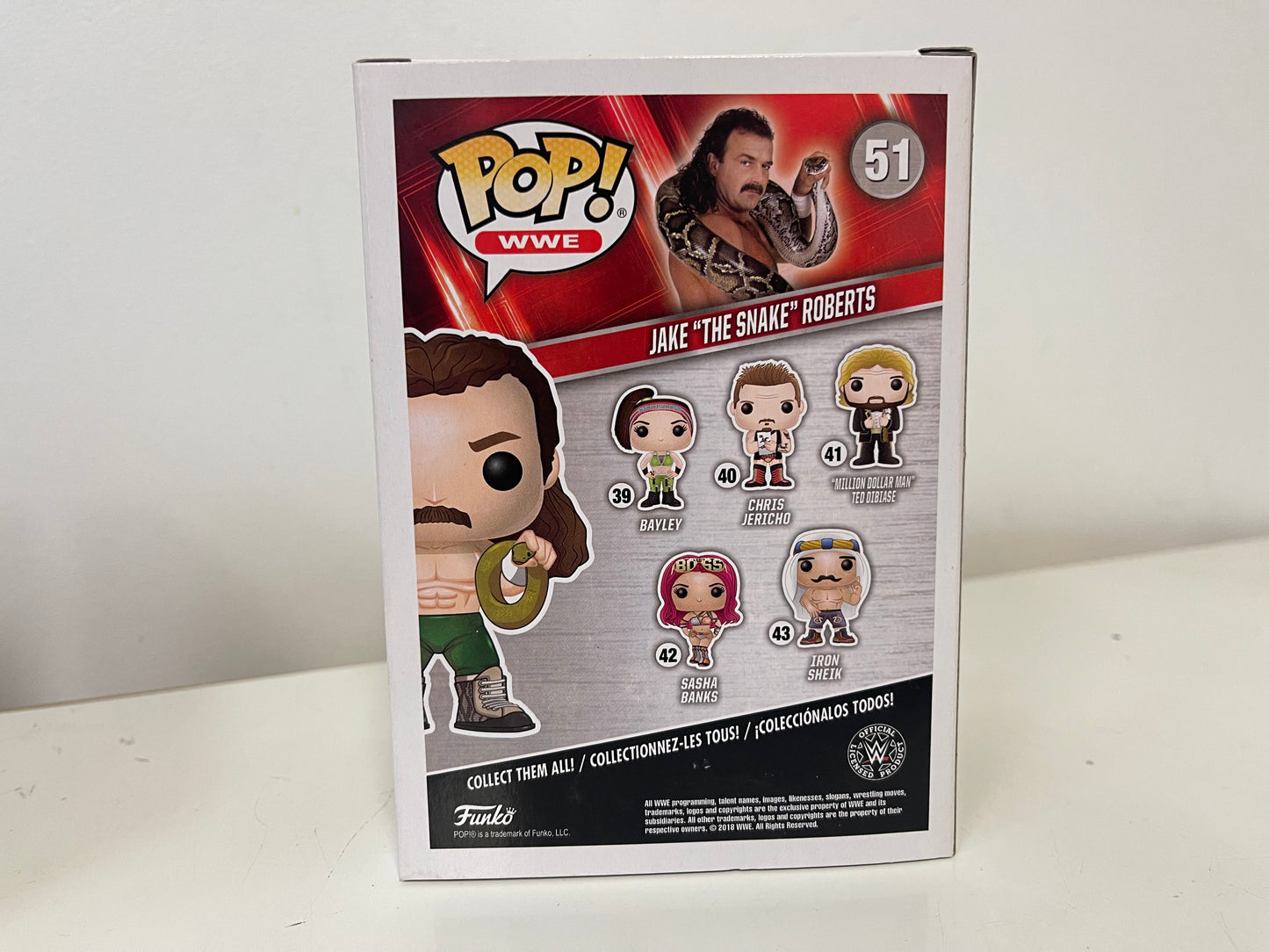 Funko Pop! WWE Jake "The Snake" Roberts #51 Chase Signed By Roberts