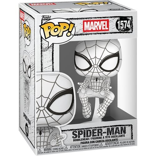 Marvel Sketched Spider-Man Funko Pop! Vinyl Figure #1574