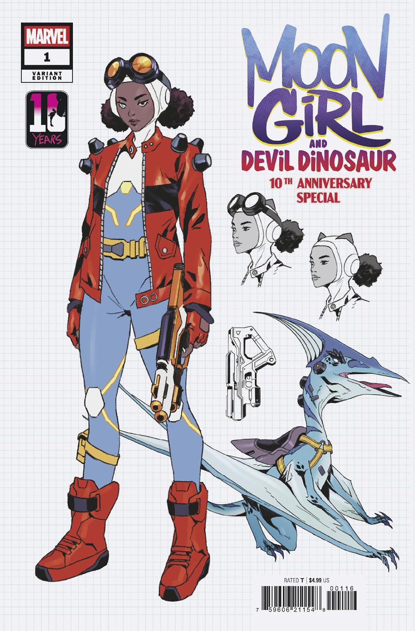 Moon Girl & Devil Dinosaur 10th Anniversary Special #1 Anand Ramcheron Design Variant 1/10