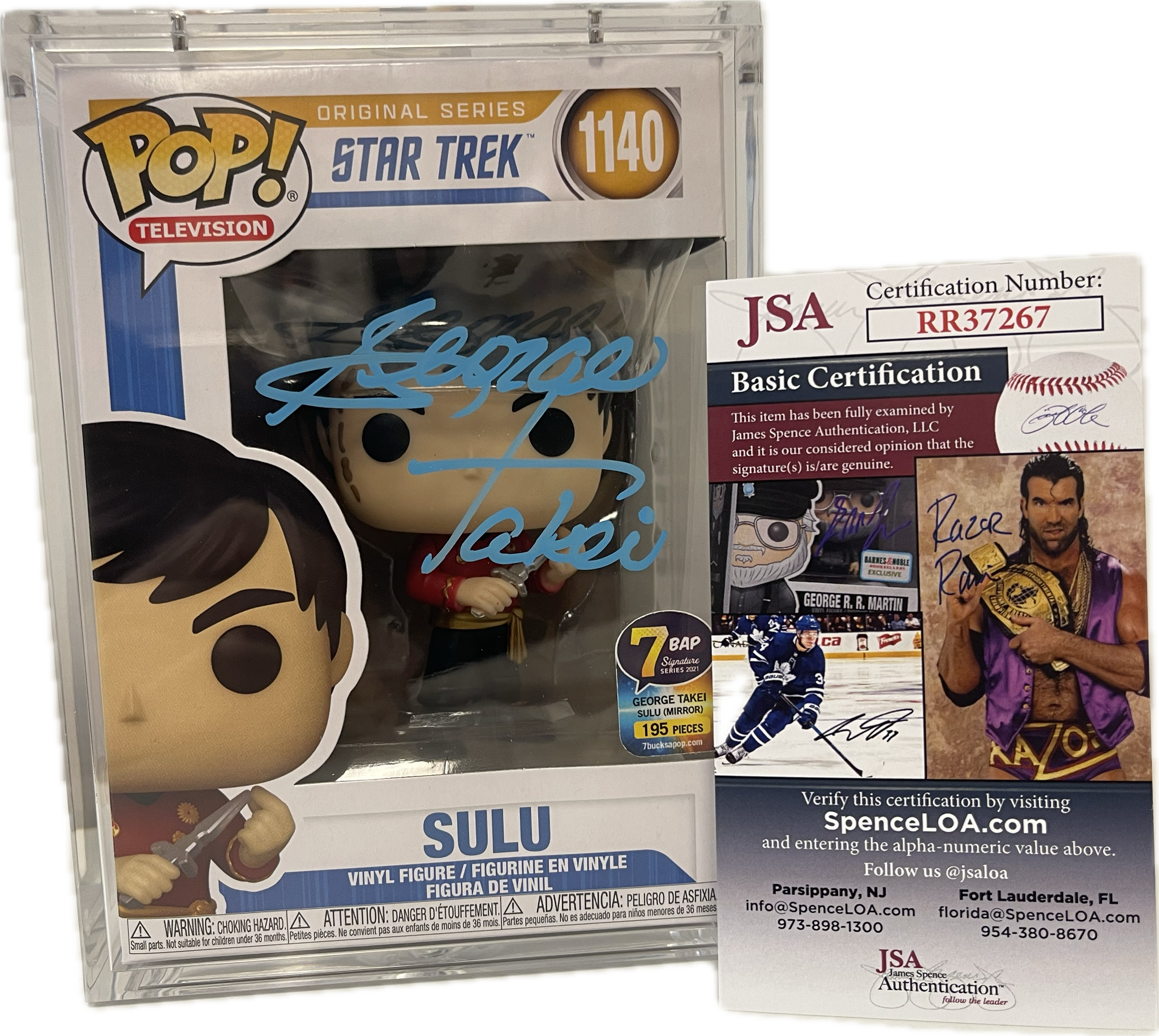 Pop 7BAP Signature Series Star Trek TOS Sulu 1140 Signed by George Takei with JSA Certification