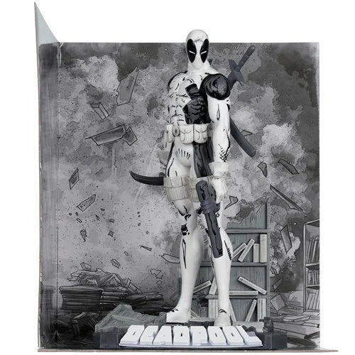 Marvel Deadpool The New Mutants #98 Line Art 1:10 Scale Posed Figure with Scene - Gold Label Exclusive: