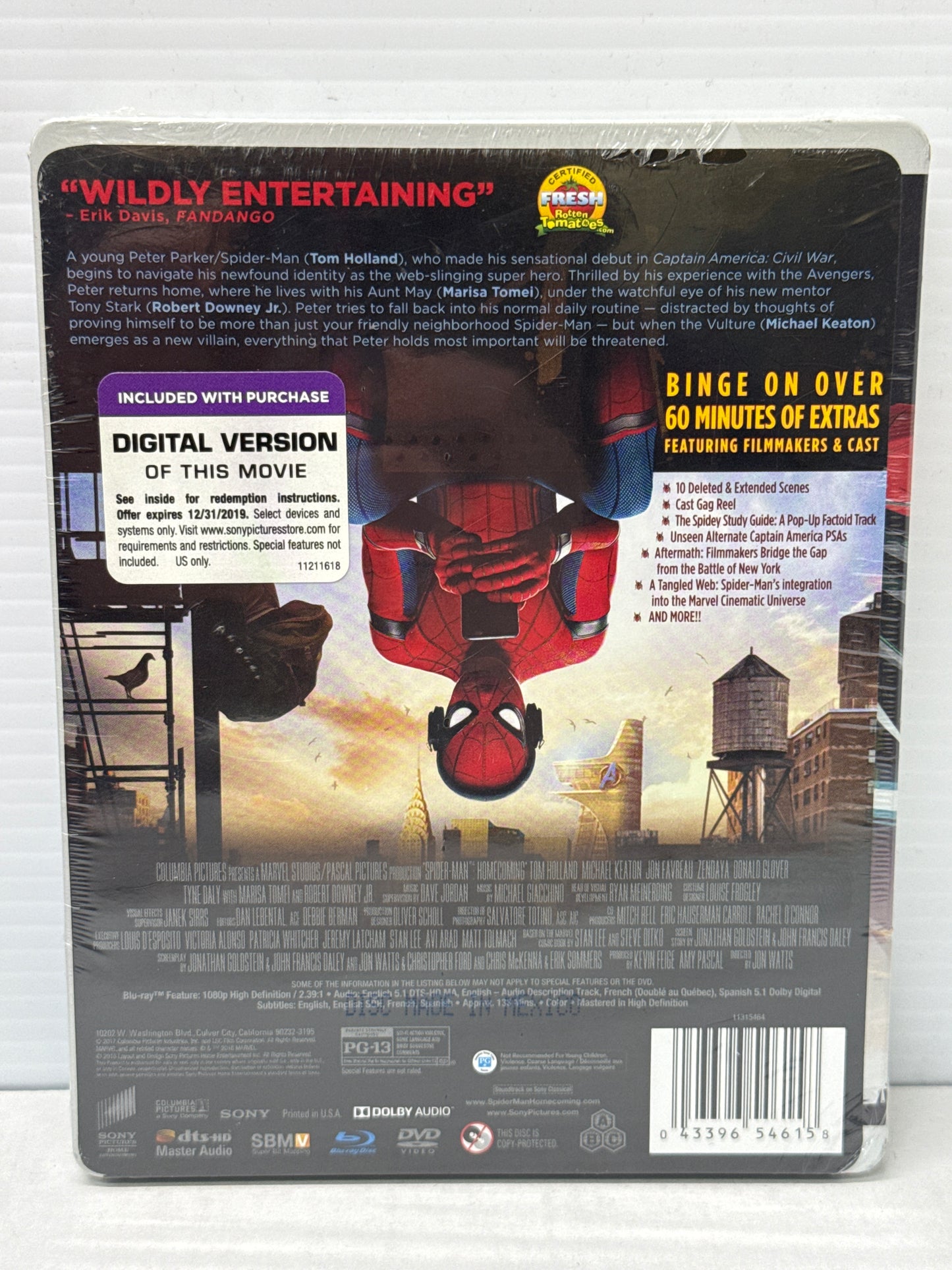 SPIDER-MAN HOMECOMING BLU-RAY + DVD + DIGITAL STEELBOOK PROJECT POP ART SEALED