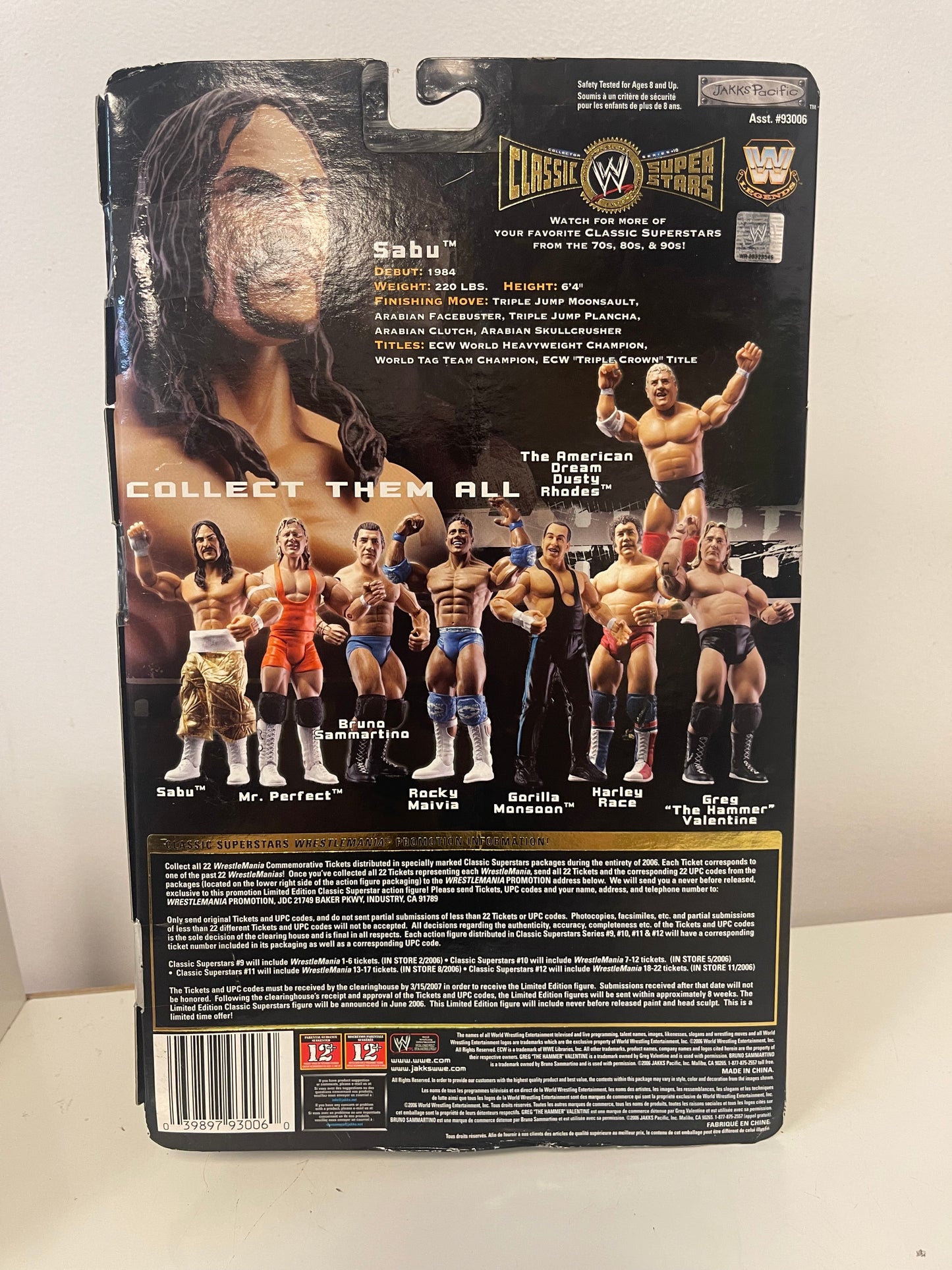WWE Legends Classic Superstars Collector Series #10 Sabu