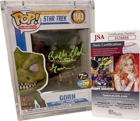 Pop 7BAP Signature Series Star Trek TOS Gorn 1143 Signed by Bobby Clark with JSA Certification