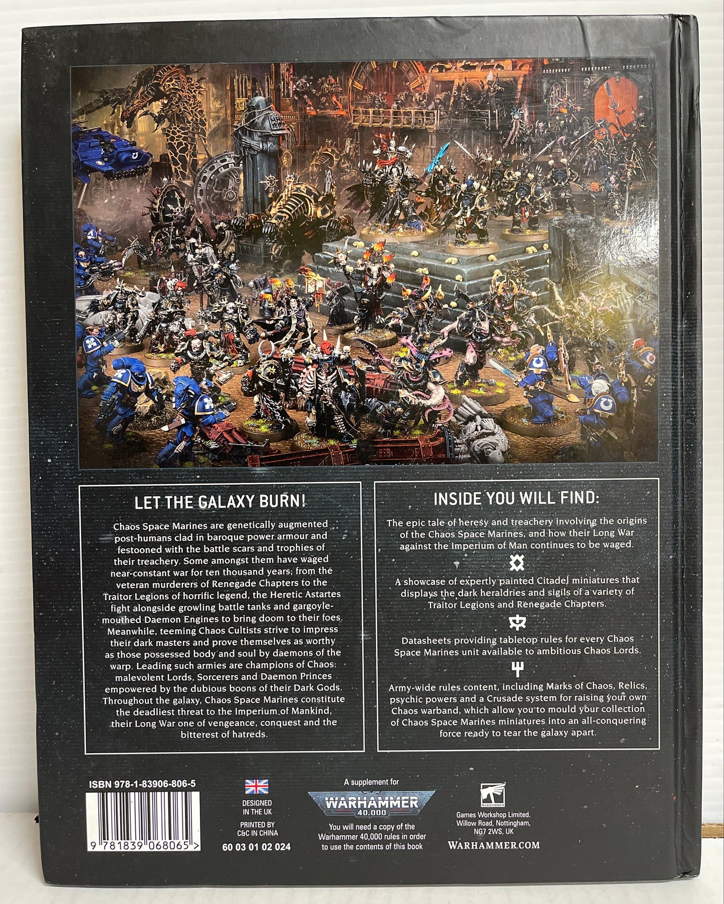 Warhammer Chaos Space Marines Codex Book 40K Hardcover Supplement