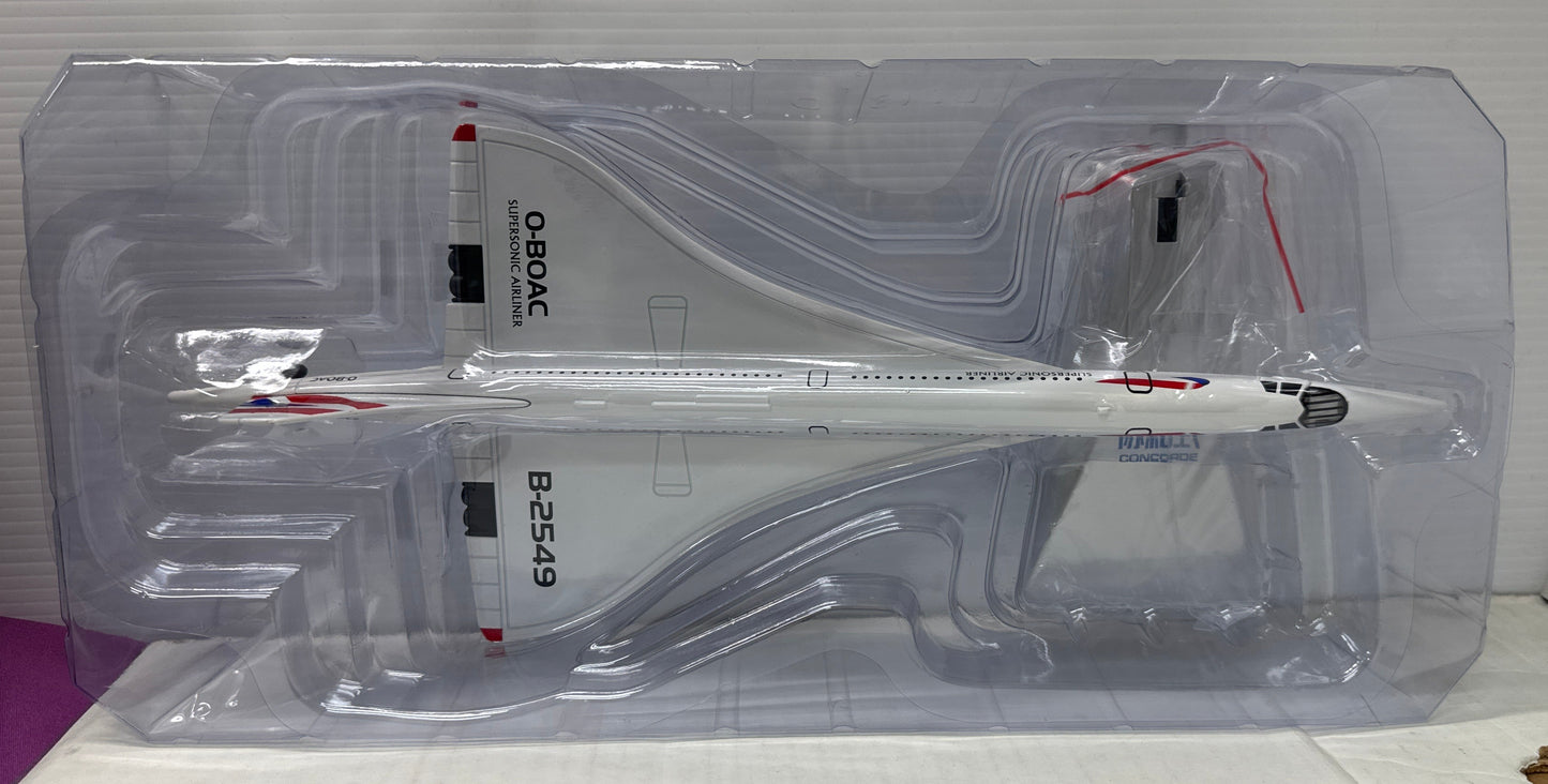 1:125 Scale Die-cast Concorde Airplane Model - British Airways Edition Open Box Complete
