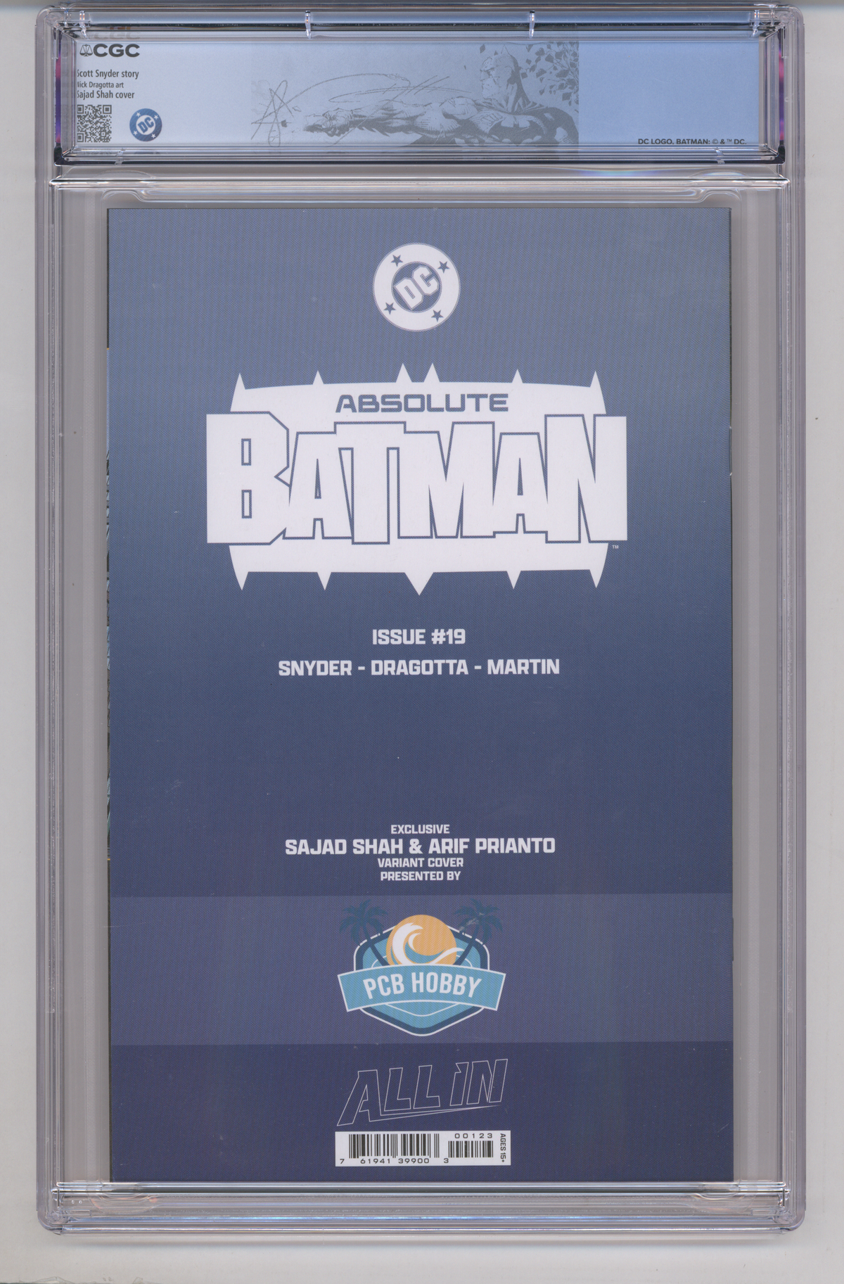 Absolute Batman #19 CGC Graded 9.8 PCB Hobby Edition