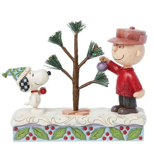 Peanuts Snoopy and Charlie Brown Tree By Jim Shore Statue
