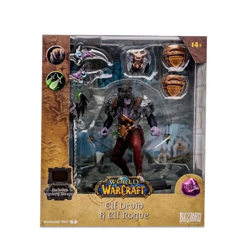 World of Warcraft Wave 1 Elf Druid Rogue Epic 1:12 Scale Posed Figure