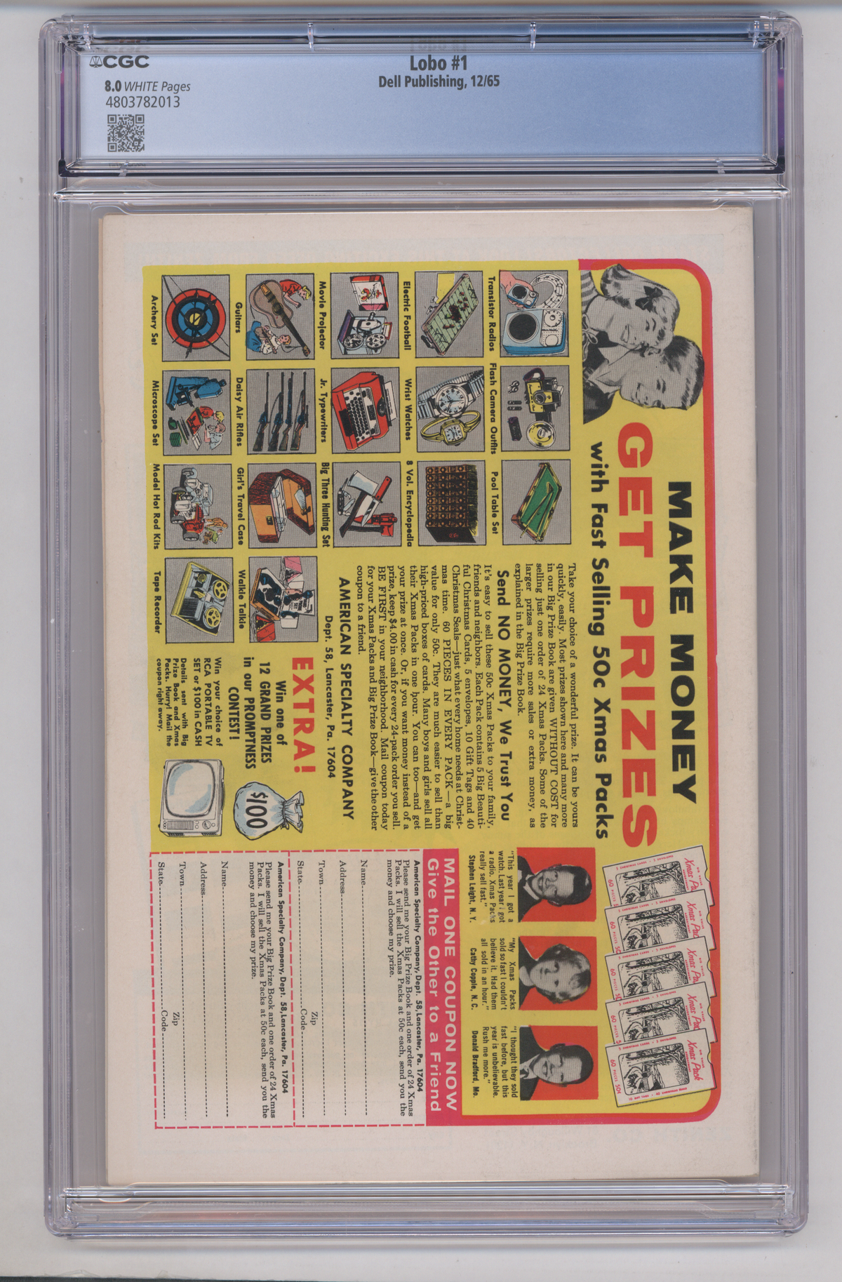 Lobo #1 CGC Graded 8.0