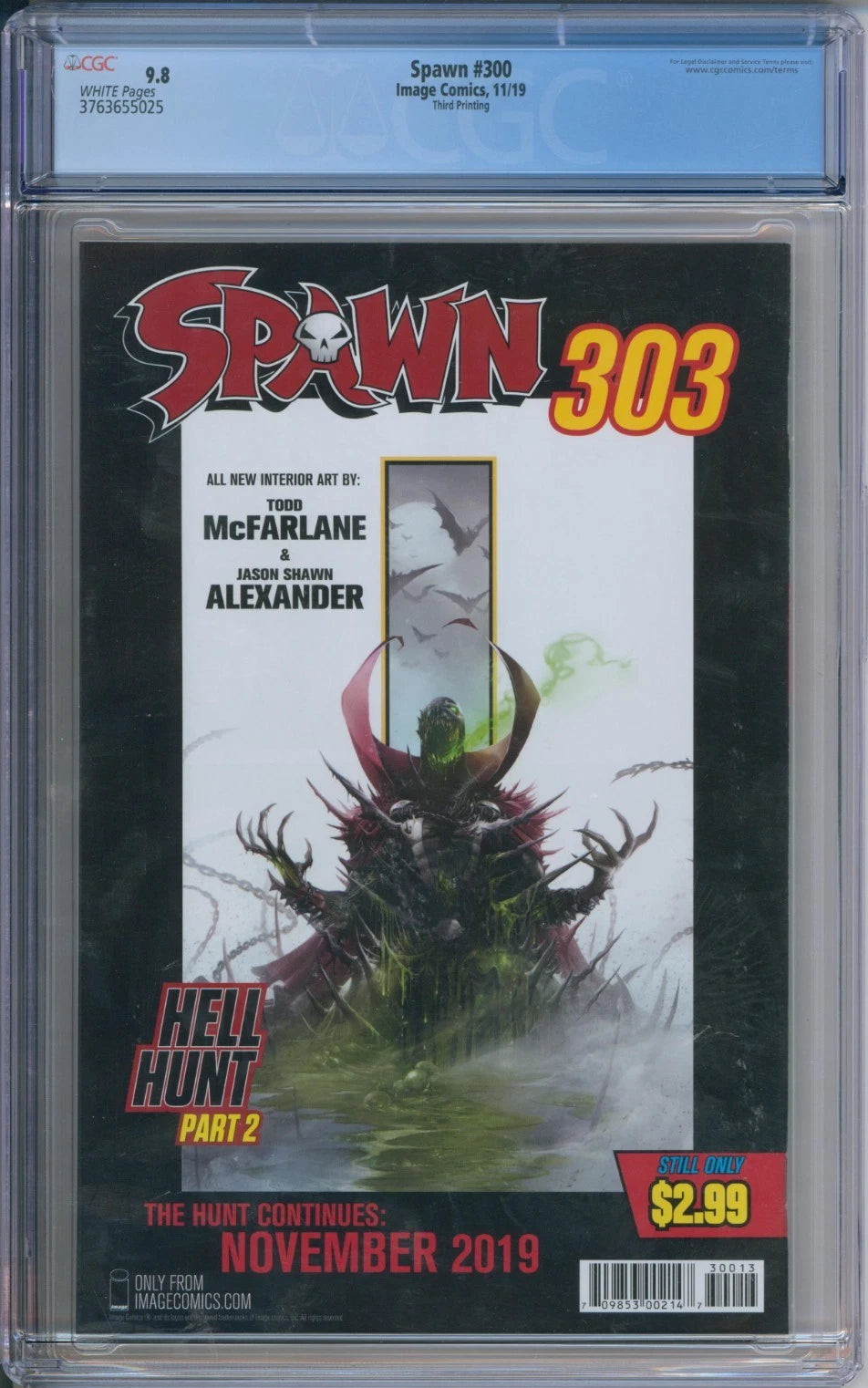 Spawn #300 CGC 9.8 (Todd McFarlane art & cover)