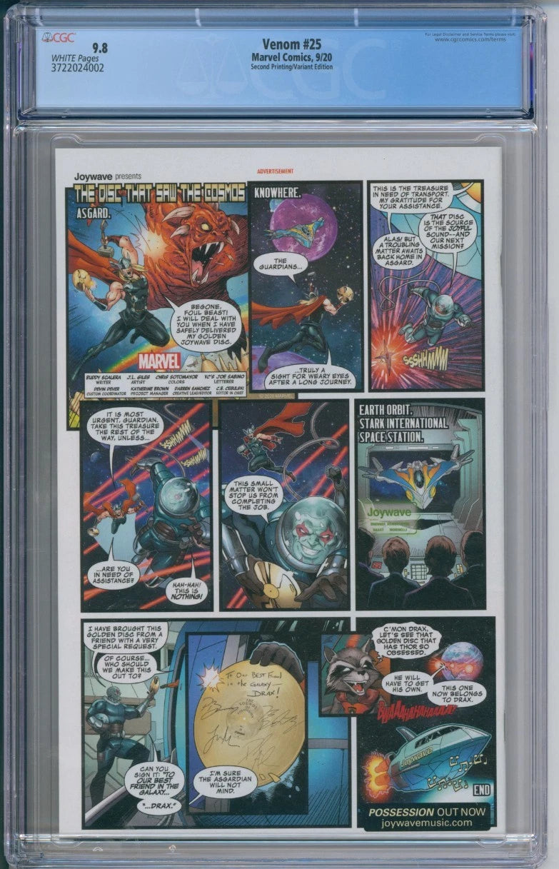 Venom #25 (LGY#190) CGC 9.8 (Second Printing/Variant Edition)