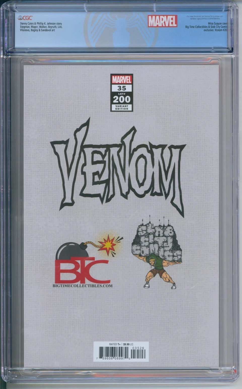 Marvel Comics Venom #35 (LGY#200) CGC 9.8 (Suayan Variant Cover A)