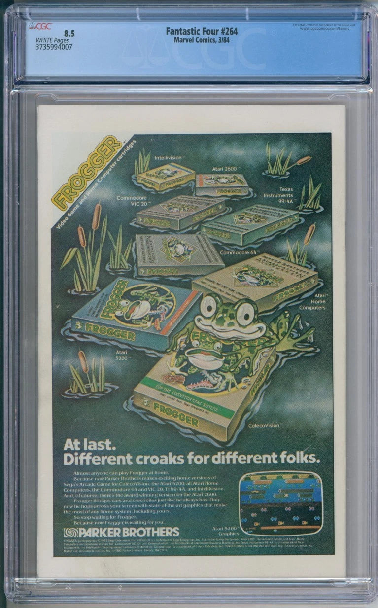 Marvel Comics Fantastic Four #264 CGC 8.5 (Mole Man appearance, homage cover)