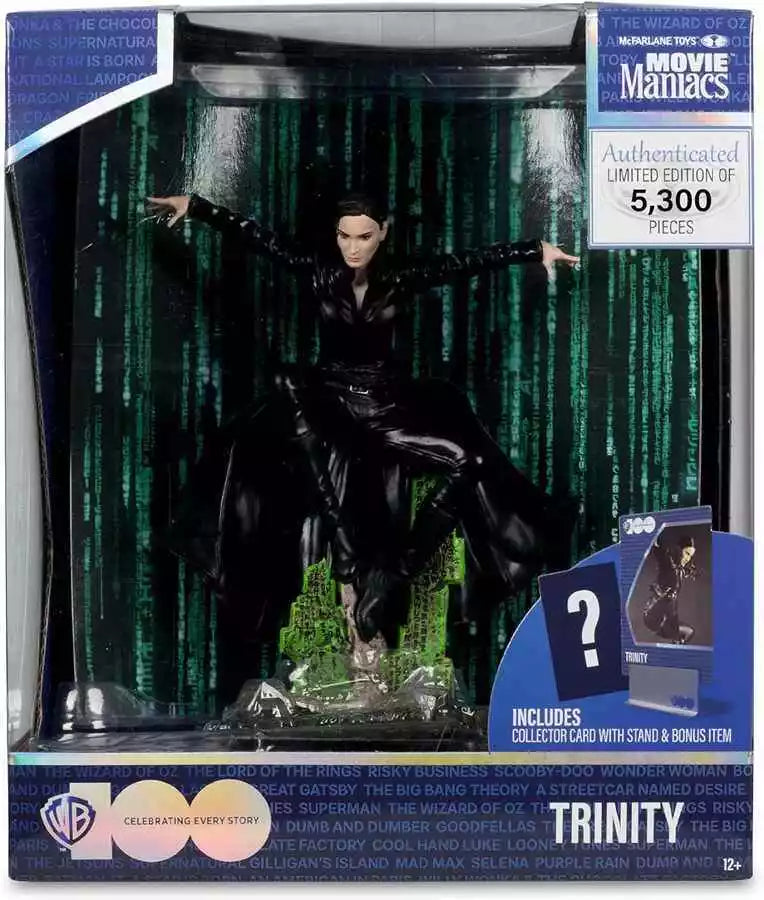 Movie Maniacs WB:100 Wave 2 - Trinity (The Matrix) 6" Posed Figure Mcfarlane