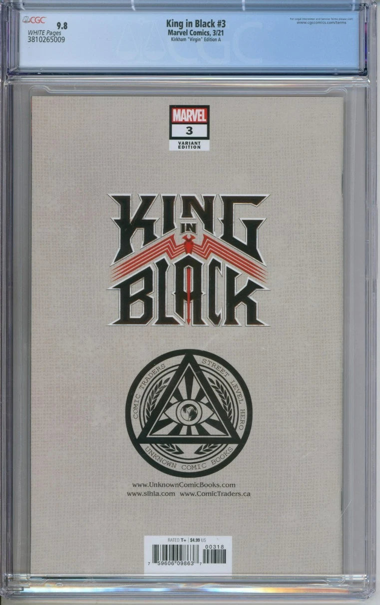 King in Black #3 CGC 9.8 Kirkham "Virgin" Edition A
