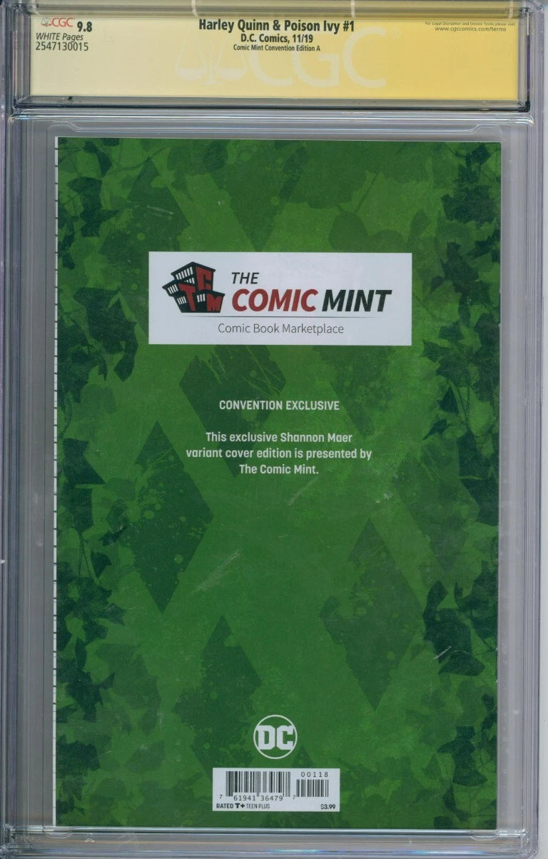 Harley Quinn & Poison Ivy #1 CGC Signature Series 9.8 Signed Shannon Maer