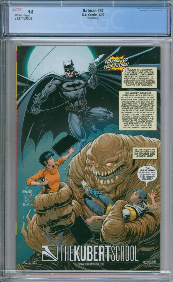 Batman #92 CGC 9.8 Variant Artgerm Cover DC Comics
