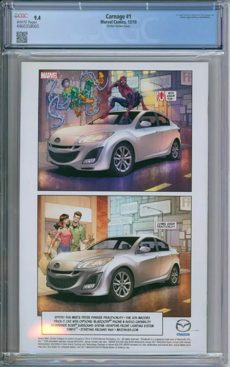 Carnage #1 CGC 9.4 1st Appearance of Doctor Tanis Nieves