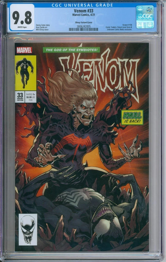 Venom #33 CGC 9.8 Sliney Variant Cover
