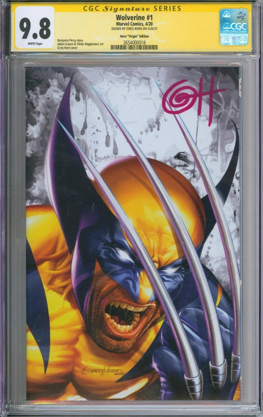 Wolverine #1 CGC Signature Series Virgin Edition 9.8 Signed By Greg Horn
