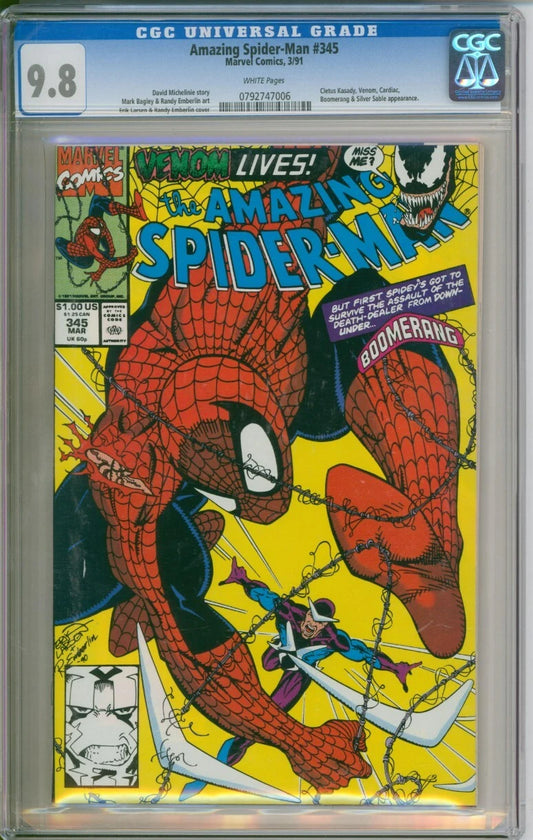 Amazing Spider-Man #345 CGC 9.8 Venom