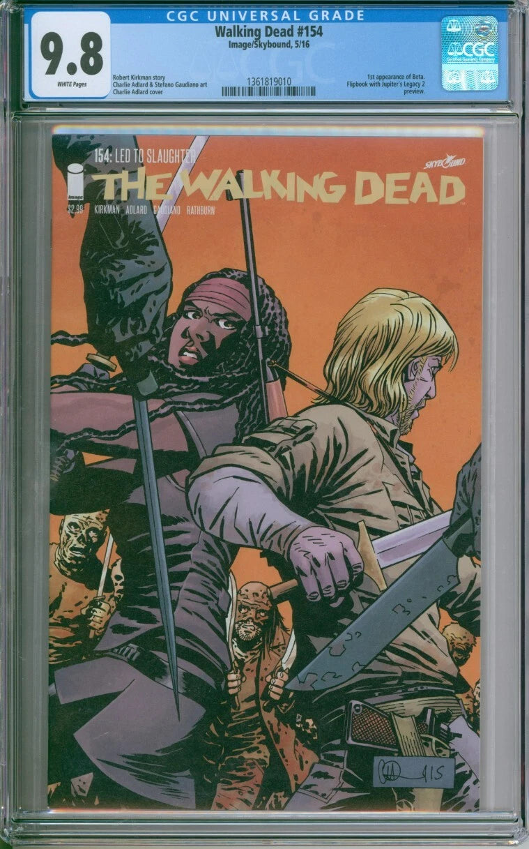 The Walking Dead #154 CGC 9.8 1st Appearance Of Beta