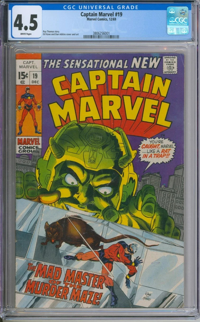 Captain Marvel #19 CGC 4.5 Gil Kane