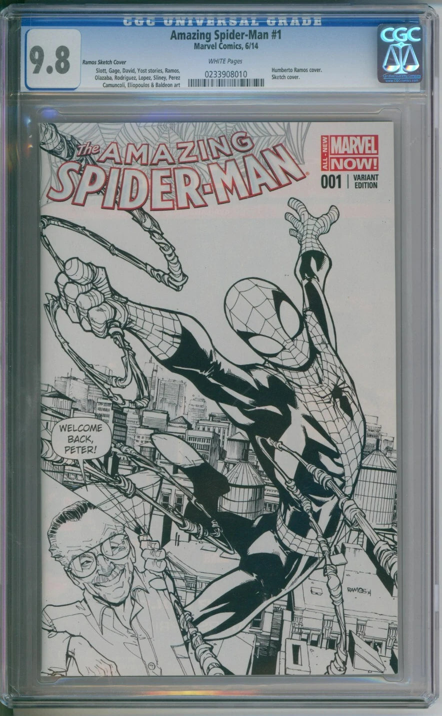 Amazing Spider-Man #1 CGC 9.8 Humberto Ramos Cover Sketch Variant