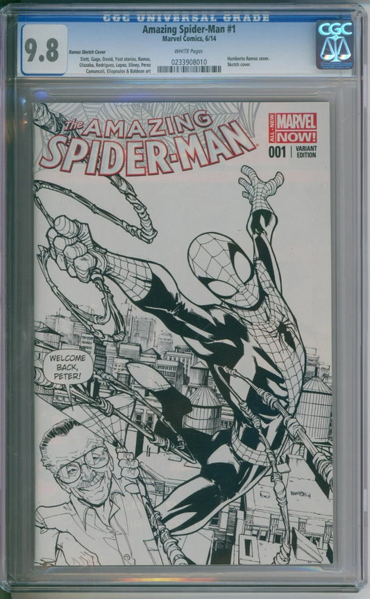 Amazing Spider-Man #1 CGC 9.8 Humberto Ramos Cover Sketch Variant